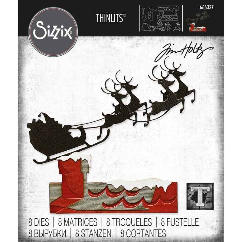 Load image into Gallery viewer, Sizzix • tim holtz thinlits die set reindeer sleigh
