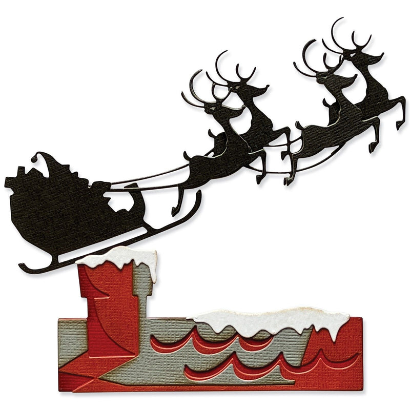 Load image into Gallery viewer, Sizzix • tim holtz thinlits die set reindeer sleigh
