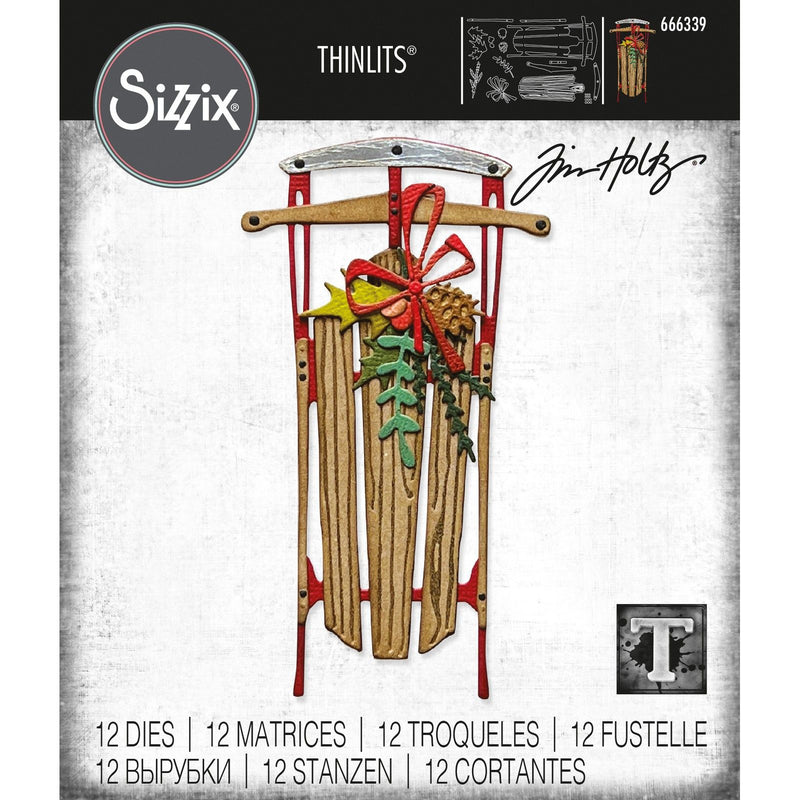 Load image into Gallery viewer, Sizzix • tim holtz thinlits die set vintage sled
