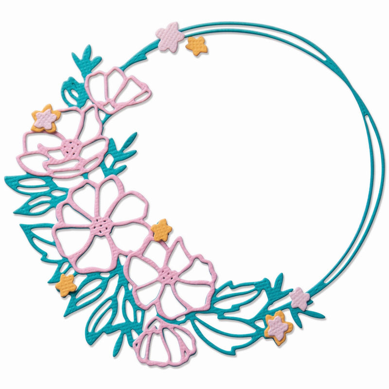 Load image into Gallery viewer, Sizzix • thinlits die set floral round 7pcs
