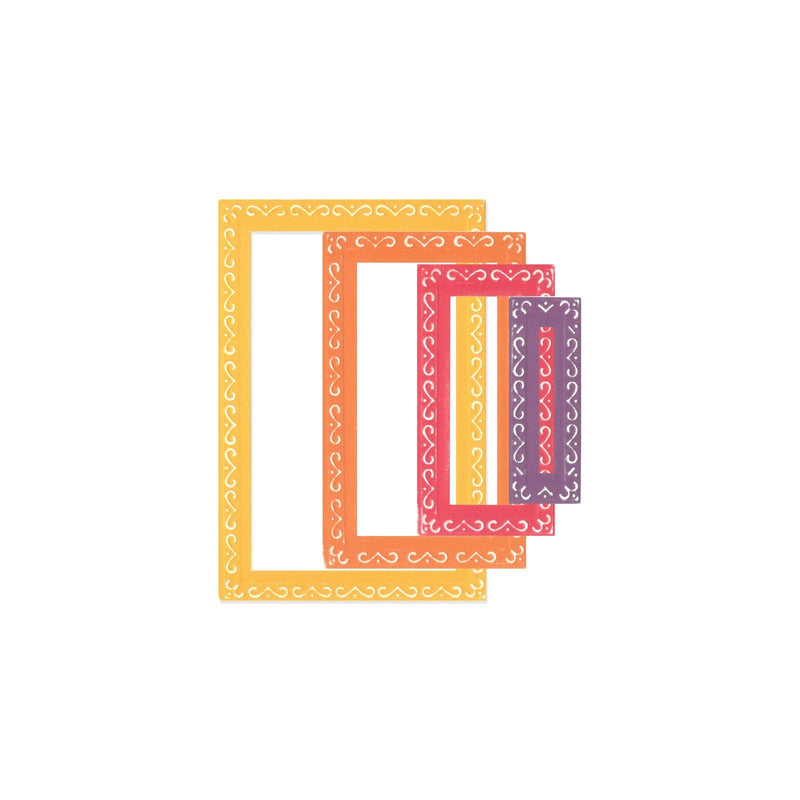 Load image into Gallery viewer, Sizzix • framelits die set fanciful renee deco rectangles 9pcs
