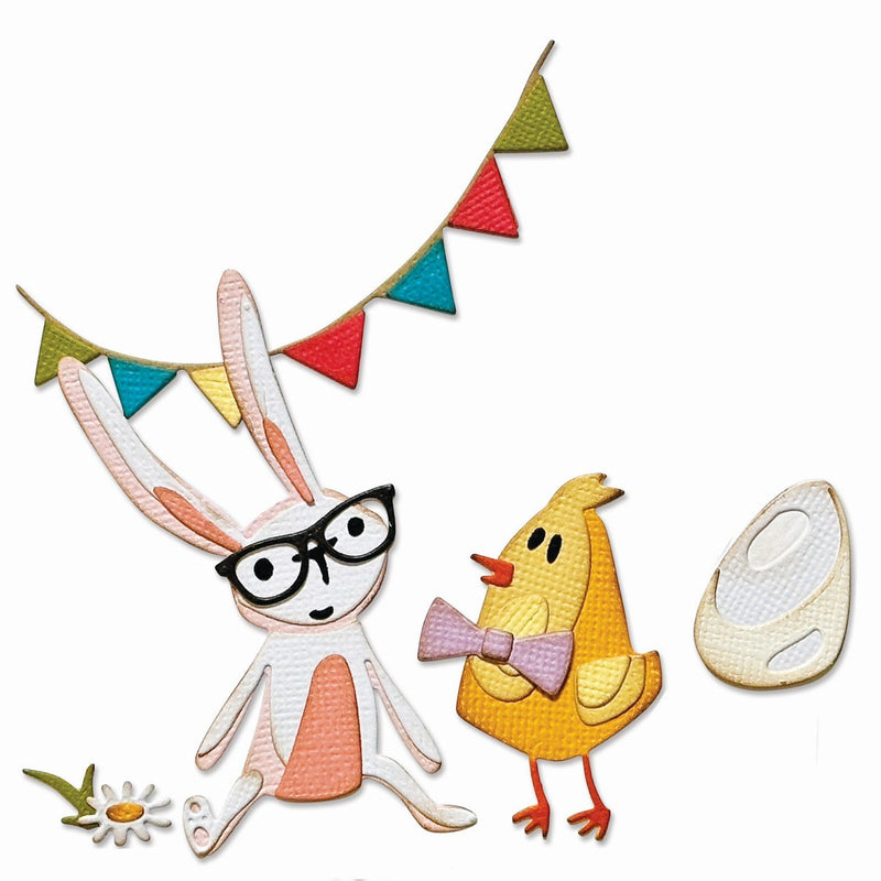 Load image into Gallery viewer, Sizzix • tim holtz thinlits die set vault bunny chick

