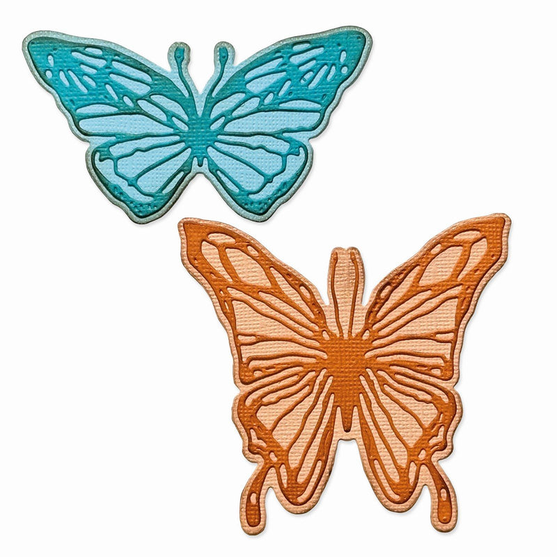 Load image into Gallery viewer, Sizzix • tim holtz thinlits die set vault scribbly butterfly
