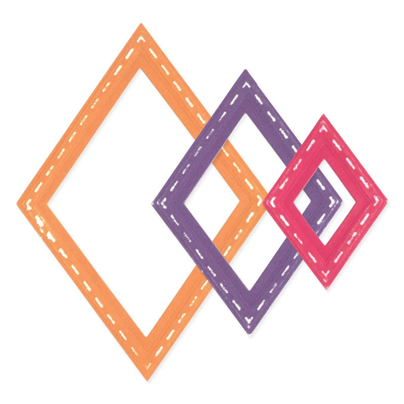Load image into Gallery viewer, Sizzix • framelits die set fanciful katy deco diamonds 13pcs
