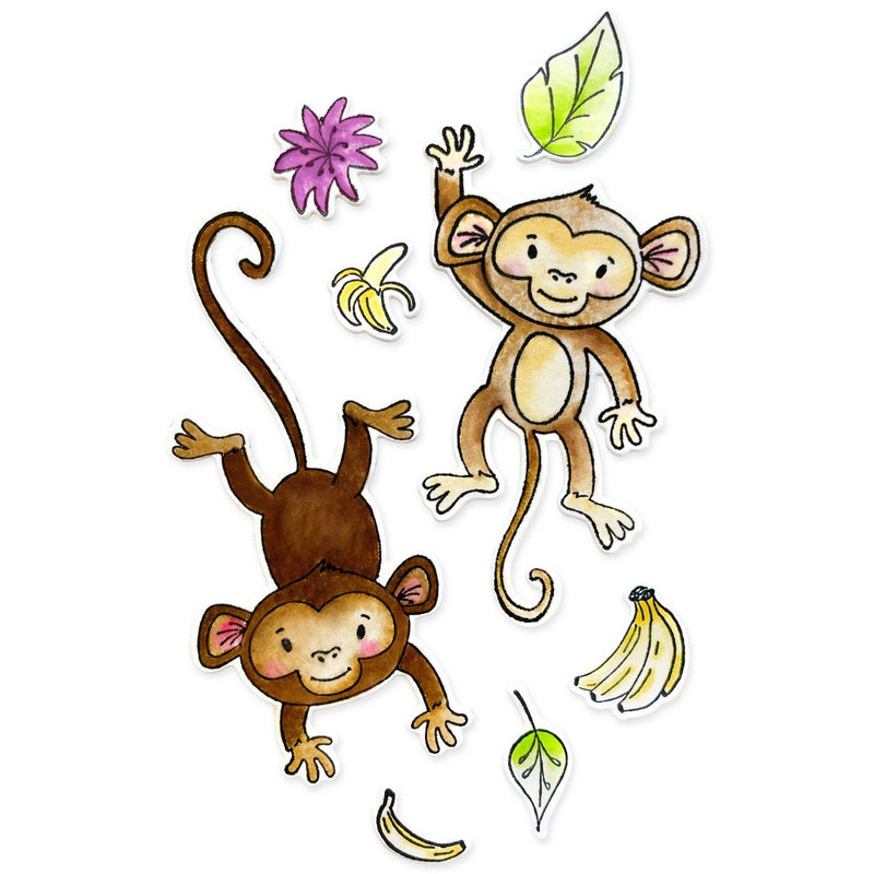 Load image into Gallery viewer, Sizzix • clear stamp set going bananas 15pcs
