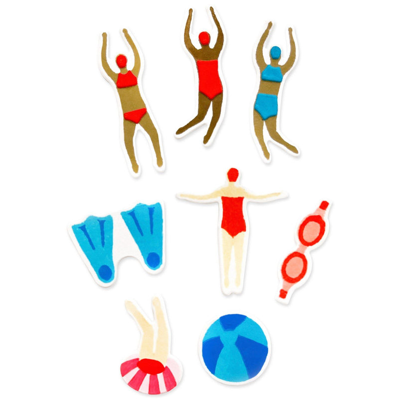 Load image into Gallery viewer, Sizzix • clear stamp set synchronized swimmers 29pcs
