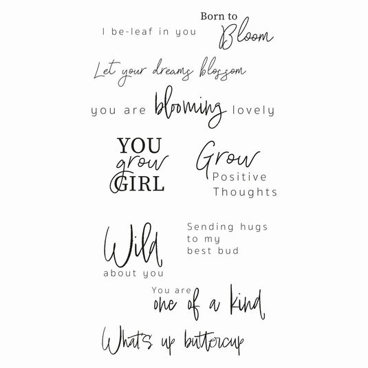 Sizzix • clear stamp set born to bloom 10pcs
