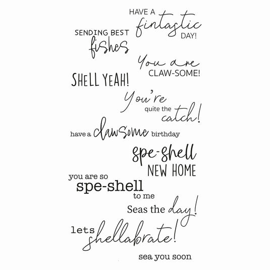 Sizzix • clear stamp set seas the day 11pcs