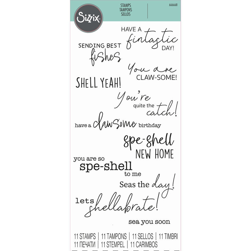 Load image into Gallery viewer, Sizzix • clear stamp set seas the day 11pcs
