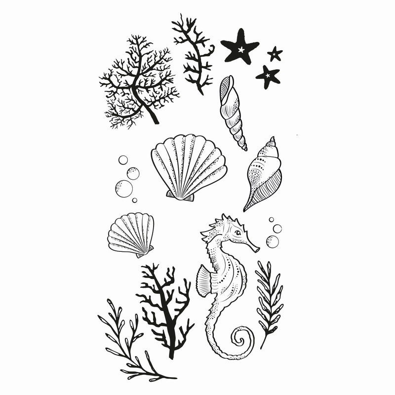 Load image into Gallery viewer, Sizzix • clear stamp set ocean elements 15pcs
