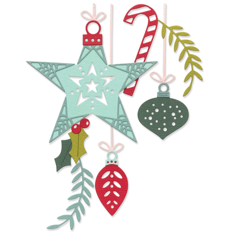 Load image into Gallery viewer, Sizzix • thinlits die set festive decorations 15pcs

