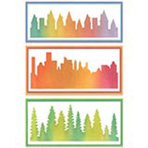 Sizzix • stencil a5 cosmopolitan the view