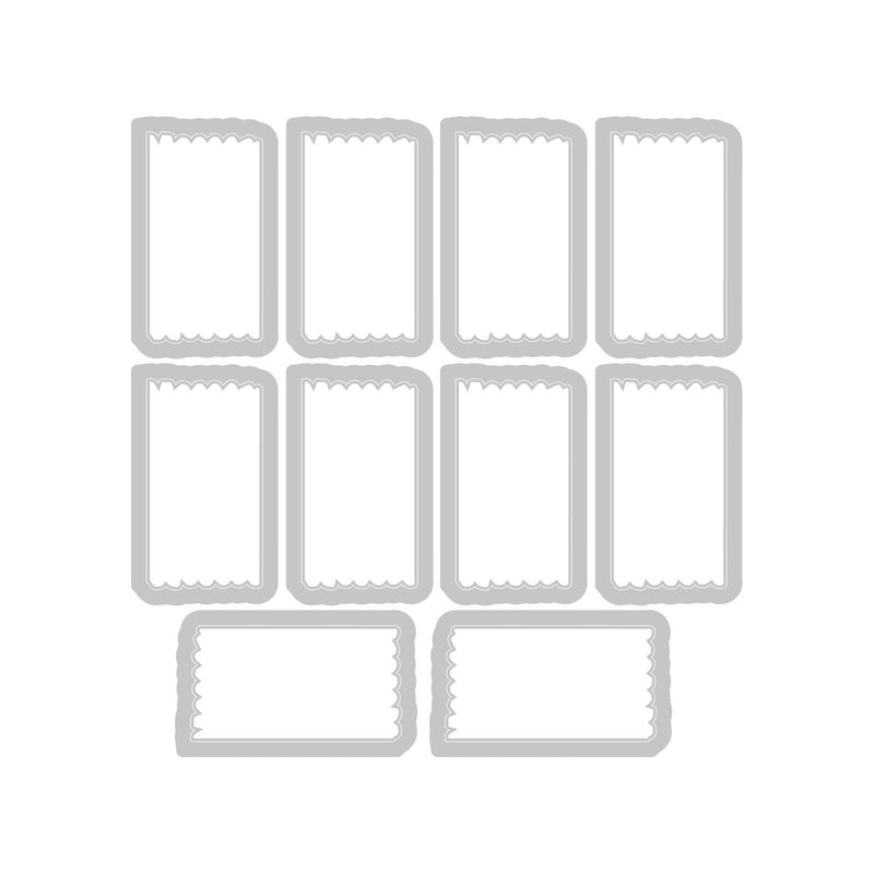 Load image into Gallery viewer, Sizzix • clear stamp set a5 with framelits die tab stamp alpha 70pcs

