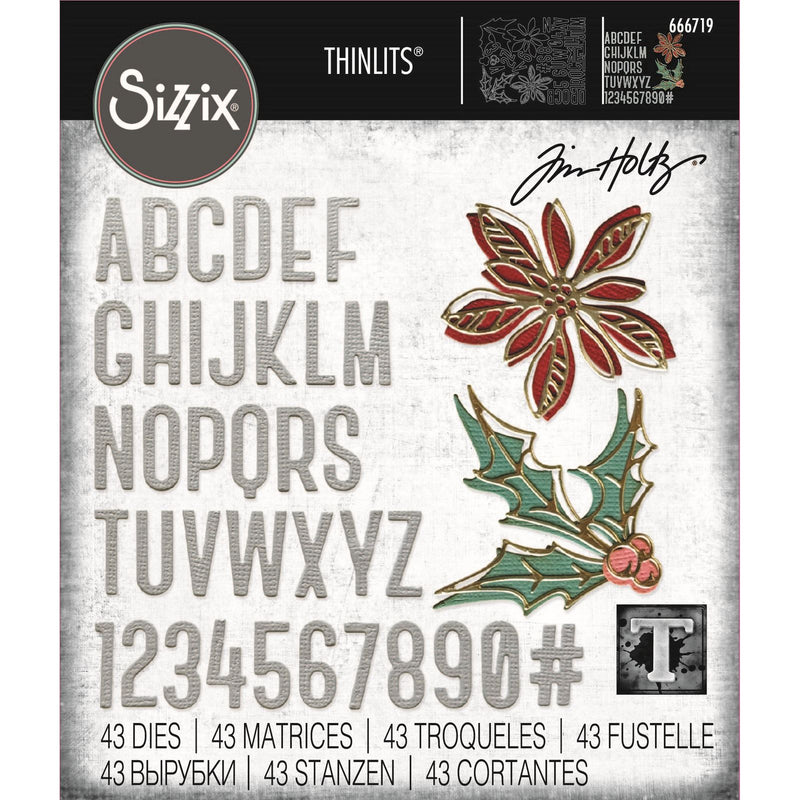 Load image into Gallery viewer, Sizzix • tim holtz thinlits die set vault seasonal sketch 43pcs

