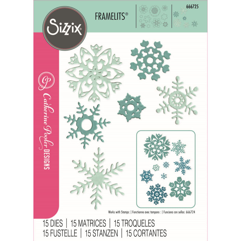 Load image into Gallery viewer, Sizzix • framelits die set white christmas nr.2 15pcs
