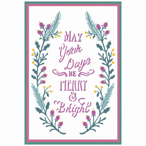 Sizzix • layered stencils a6 merry bright 4pcs