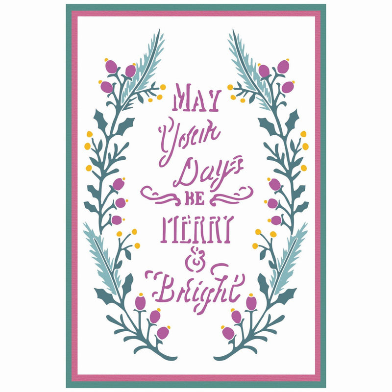 Load image into Gallery viewer, Sizzix • layered stencils a6 merry bright 4pcs
