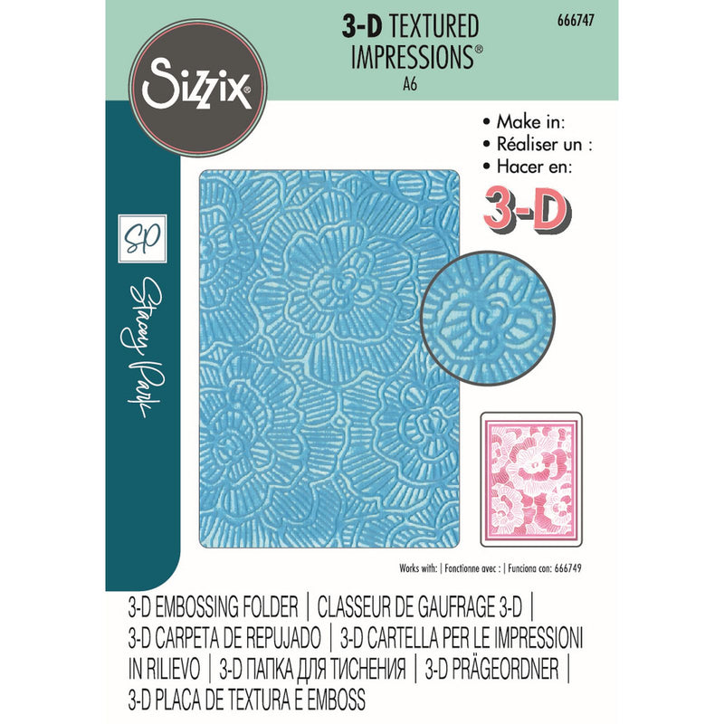 Load image into Gallery viewer, Sizzix • cosmopolitan 3d textured impressions embossing folder sunday in the park
