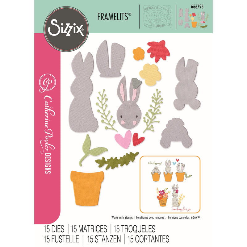 Load image into Gallery viewer, Sizzix • thinlits die set bunny bits blooms nr.2 15pcs
