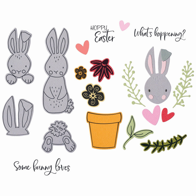 Load image into Gallery viewer, Sizzix • thinlits die set bunny bits blooms nr.2 15pcs
