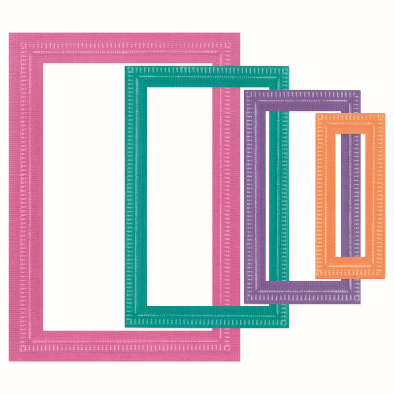 Load image into Gallery viewer, Sizzix • framelits die set 9pcs fanciful reversed, renee deco rectangles
