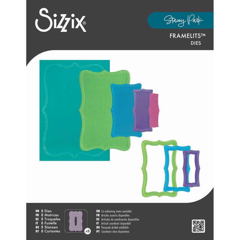Load image into Gallery viewer, Sizzix • framelits die set 8pcs - framelits reversed doris dotted top note by stacey park
