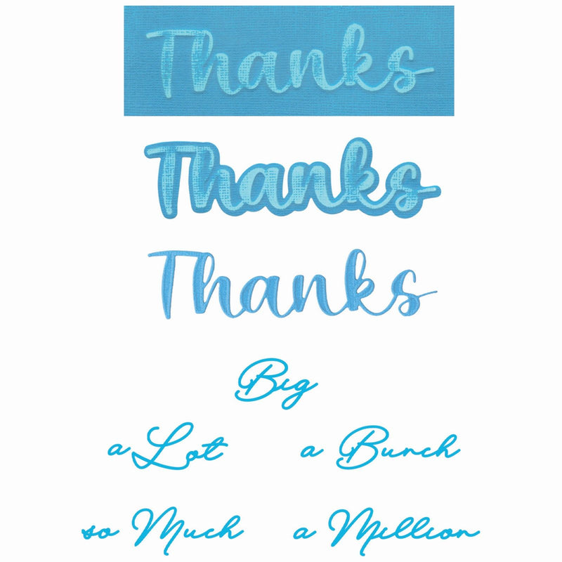 Load image into Gallery viewer, Sizzix • thinlits die set 8pcs take two's, thanks sentiment by stacey park
