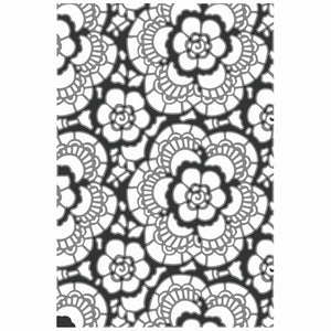 Sizzix • multi level textured impressions embossing folder vault lace by tim holtz