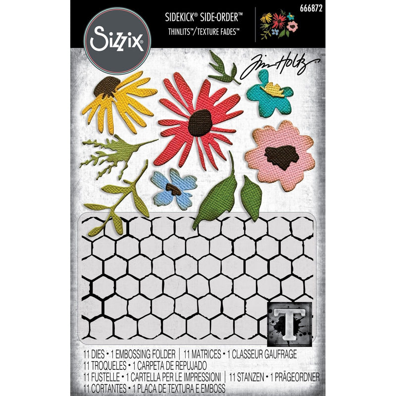 Load image into Gallery viewer, Sizzix • 2d embossing folder thinlit set vault floristry 11pcs by tim holtz
