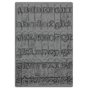 Sizzix • 3-d texture fades embossing folder typewriter large a5 by tim holtz
