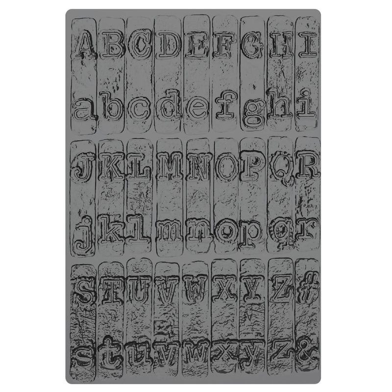 Load image into Gallery viewer, Sizzix • 3-d texture fades embossing folder typewriter large a5 by tim holtz
