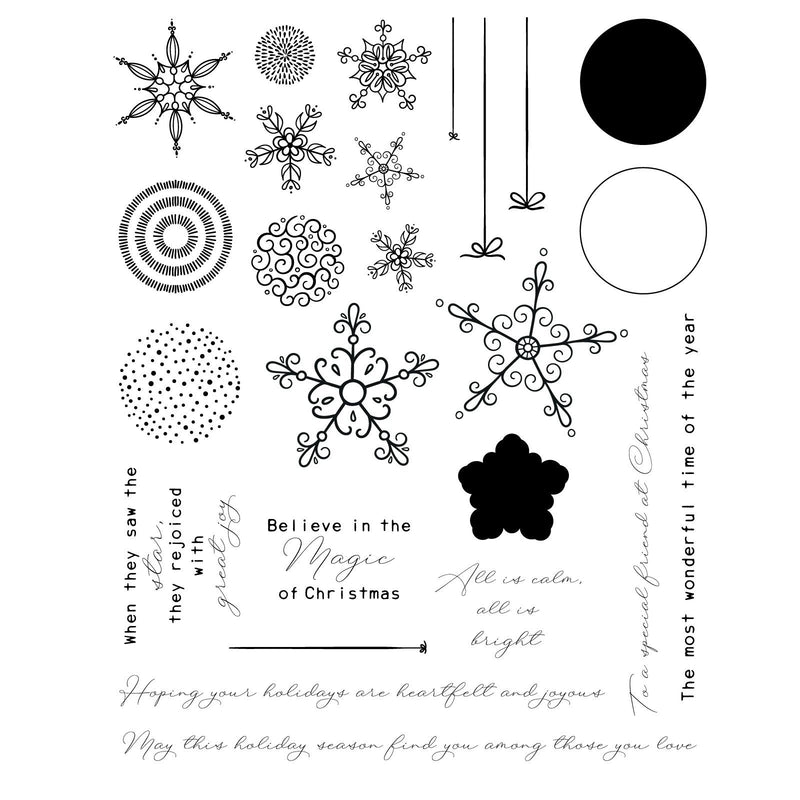 Load image into Gallery viewer, Sizzix • a5 clear stamp set 25pcs 1pcs framelits holiday bits and bobs by stacey park
