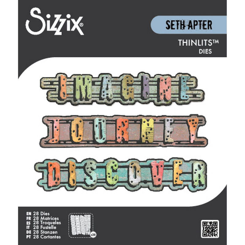 Load image into Gallery viewer, Sizzix • thinlits die set 28pcs word wafers #1 by seth apter
