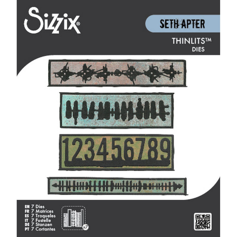Load image into Gallery viewer, Sizzix • thinlits die set 7pcs borderlines by seth apter
