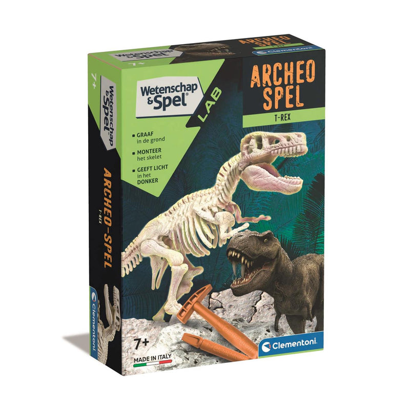 Load image into Gallery viewer, Clementoni wetenschap spel archeospel - t-rex fluo
