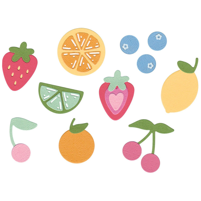 Load image into Gallery viewer, Sizzix • thinlits die set 17pcs fruit doodles by letters by shells
