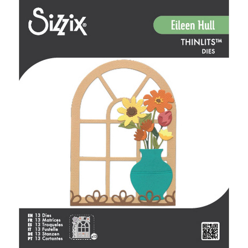 Load image into Gallery viewer, Sizzix • thinlits 13pcs die set windowsill flowers and vase by eileen hull
