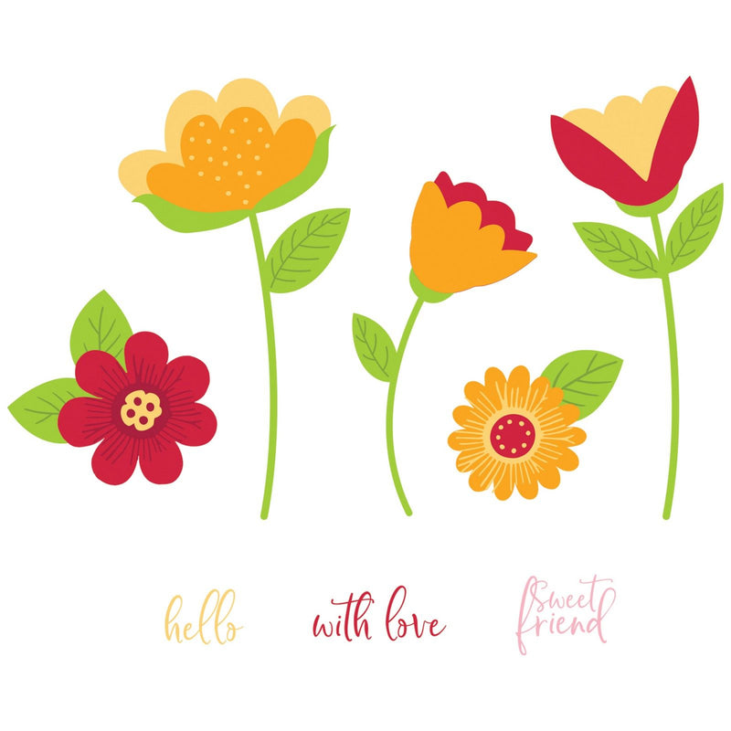 Load image into Gallery viewer, Sizzix • clear stamp set whimsy bloom nr.1 by catherine pooler 22pcs
