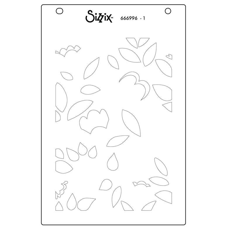 Load image into Gallery viewer, Sizzix • layered stencils a6 happy garden nr.2 by catherine pooler 4pcs
