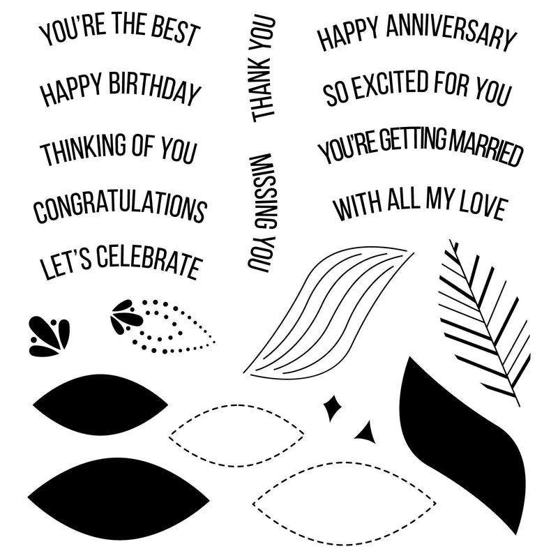 Load image into Gallery viewer, Sizzix • clear stamp set overarching sentiments by catherine pooler 22pcs
