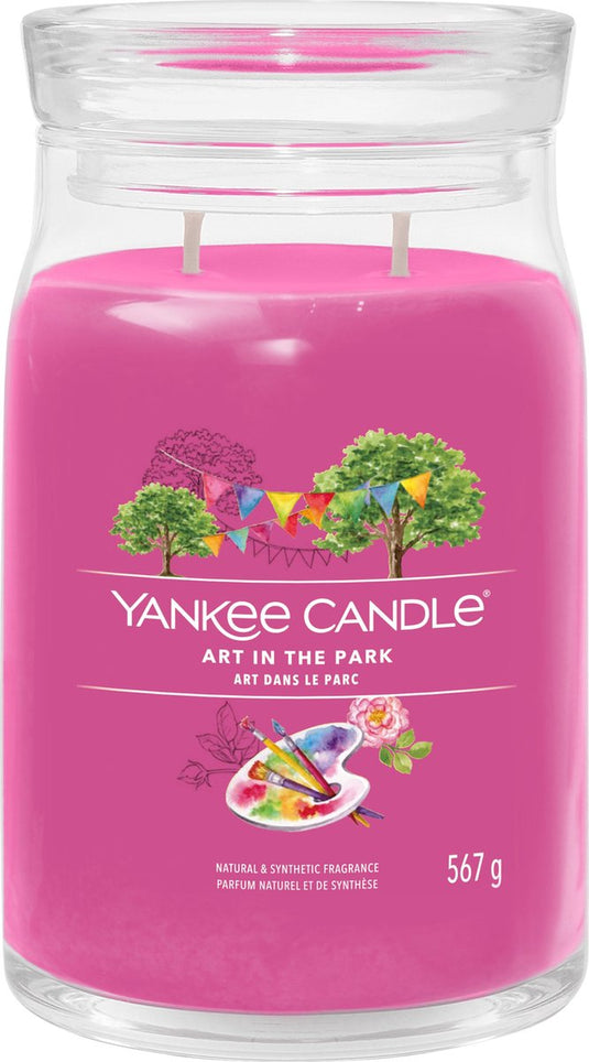 Yankee candle - art in the park large jar geurkaars - 90 branduren - twee lonten