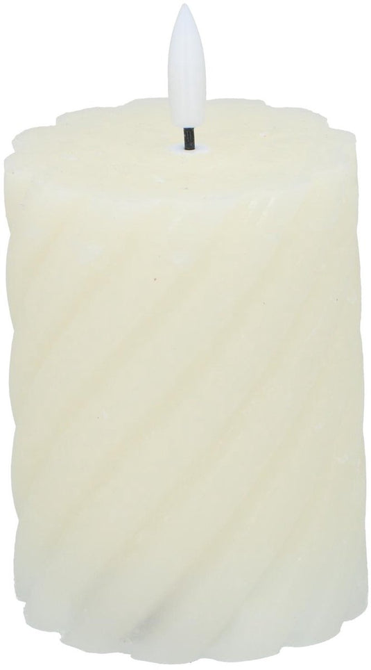 Arti casa led kaars - bewegende vlam - 7,5 x 10 cm - wit