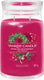 Yankee candle - sparkling winterberry large jar geurkaars - 90 branduren - twee lonten