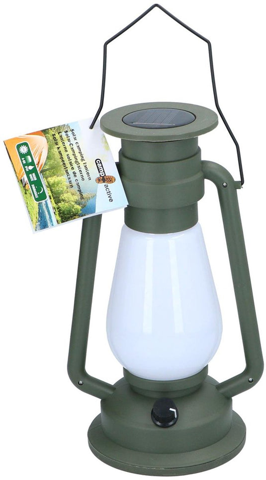 Camp active solar kampeerlamp - led verlichting - campinglamp - tentlamp - tentverlichting - op zonne-energie - groen