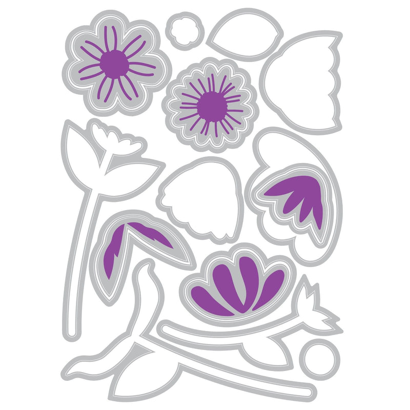 Load image into Gallery viewer, Sizzix • framelits die set whimsy blooms nr.2 by catherine pooler 16pcs
