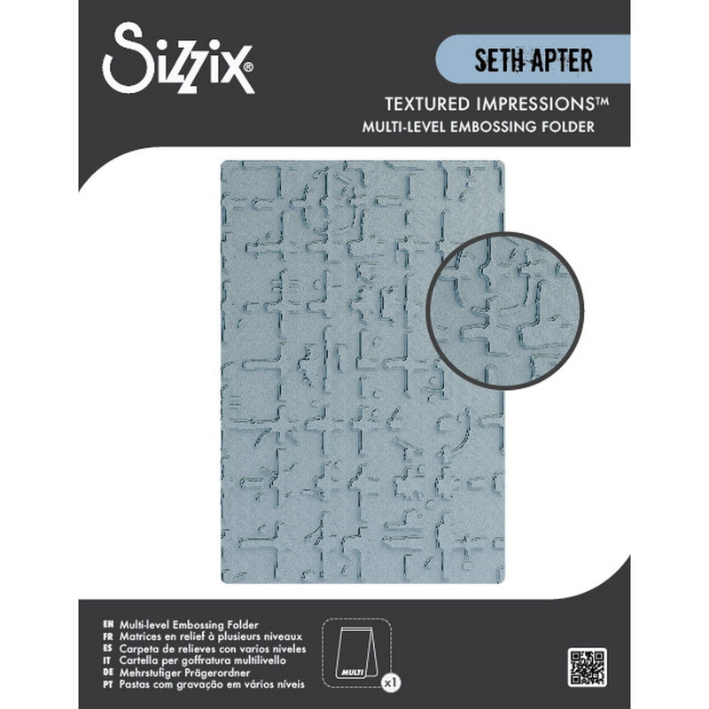 Load image into Gallery viewer, Sizzix • multi-level embossing folder grid graph by seth apter
