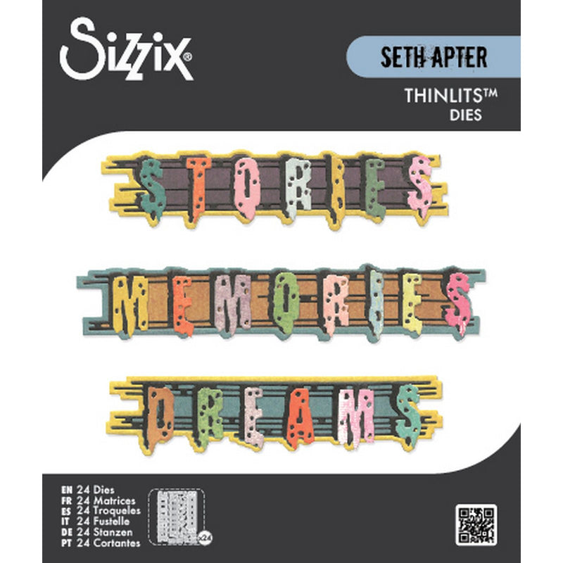 Load image into Gallery viewer, Sizzix • thinlits die set 24pcs word wafers #2 by seth apter
