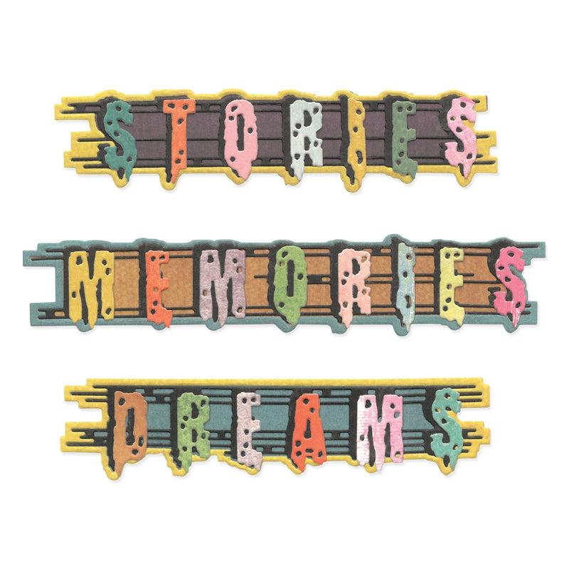 Load image into Gallery viewer, Sizzix • thinlits die set 24pcs word wafers #2 by seth apter
