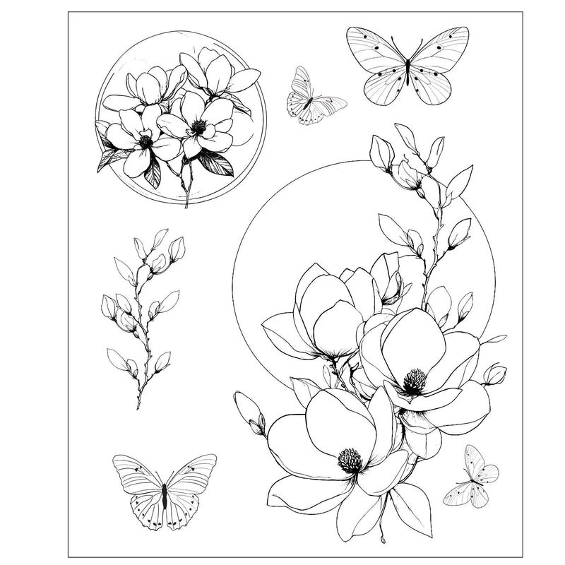 Load image into Gallery viewer, Sizzix • clear stamp set 7pcs magnolia by willow wolfe
