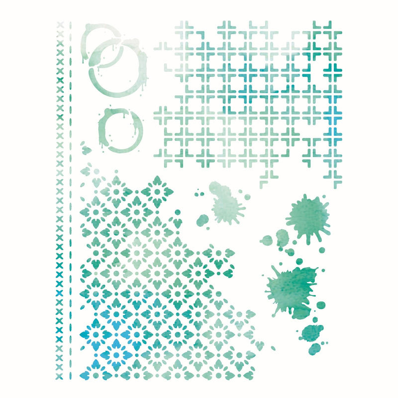 Load image into Gallery viewer, Sizzix • a4 stencil 1pcs artful layers by 49 market
